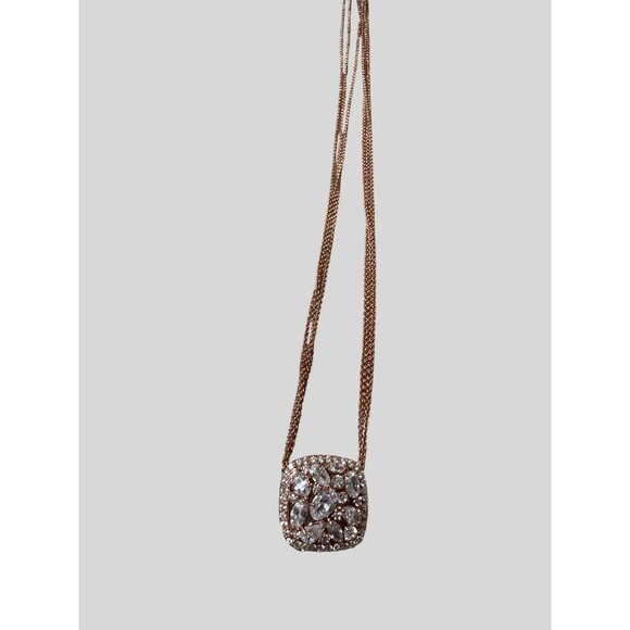 Giani Bernini 18K Rose Gold Over Sterling Silver Cubic Zirconia Pendant Necklace - Picture 13 of 13